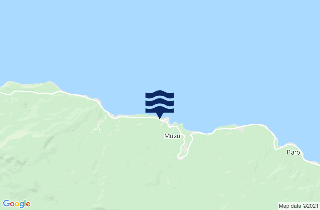 Vanimo Reef, Papua New Guineaの潮見表地図