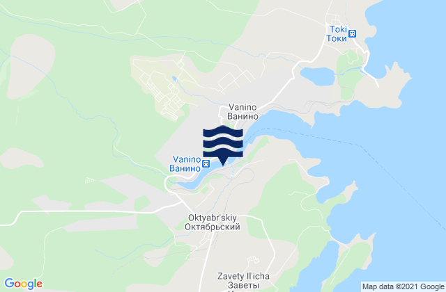 Vanino, Russiaの潮見表地図