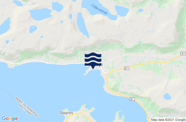 Vanylven, Norwayの潮見表地図