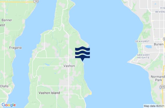 Vashon, United Statesの潮見表地図