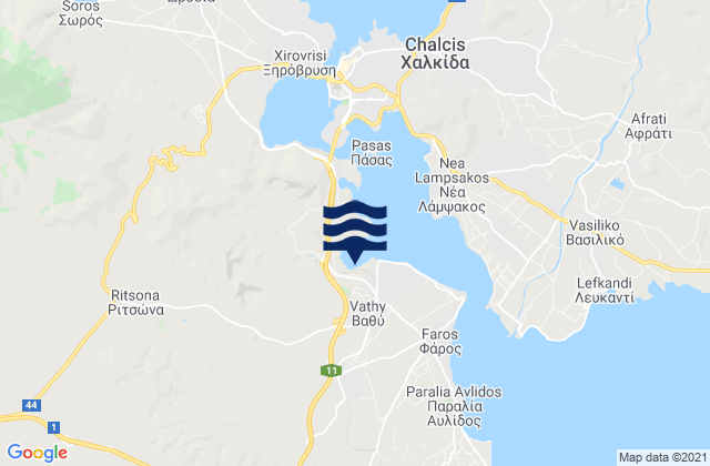 Vathí, Greeceの潮見表地図