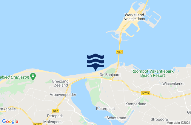 Veere, Netherlandsの潮見表地図