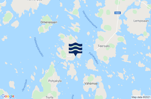 Velkua, Finlandの潮見表地図