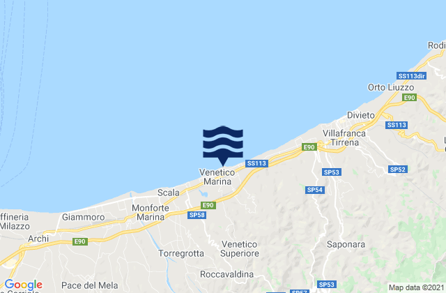 Venetico Superiore, Italyの潮見表地図