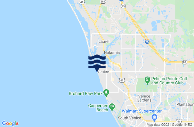 Venice Beach, United Statesの潮見表地図