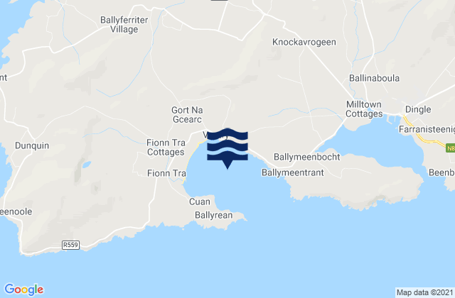 Ventry Harbour, Irelandの潮見表地図