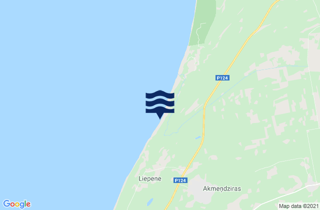 Ventspils Municipality, Latviaの潮見表地図