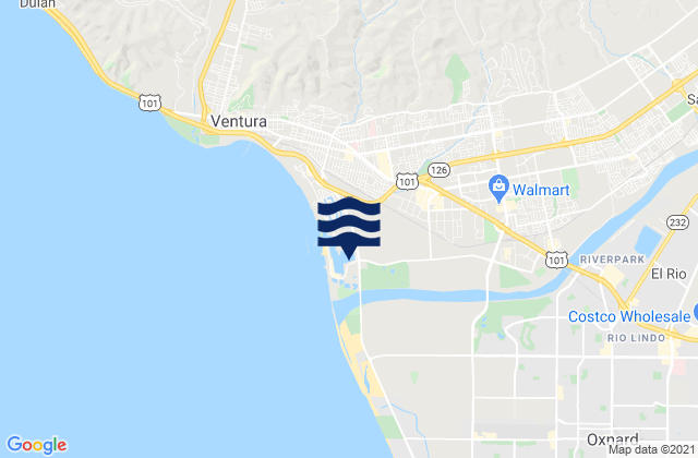 Ventura Overhead, United Statesの潮見表地図
