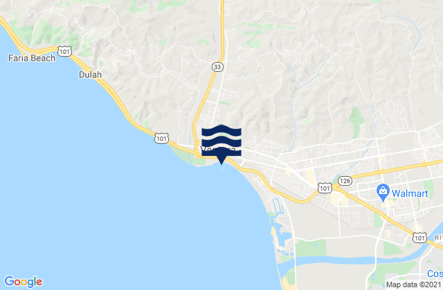Ventura, United Statesの潮見表地図