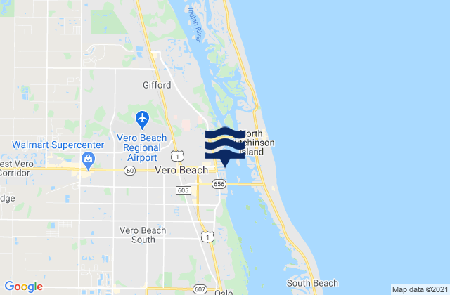 Vero Beach, United Statesの潮見表地図