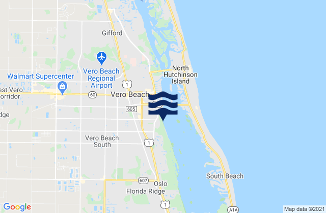 Vero Beach South, United Statesの潮見表地図