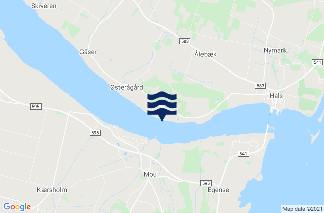 Vester Hassing, Denmarkの潮見表地図