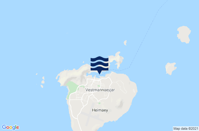 Vestmannaeyjabær, Icelandの潮見表地図