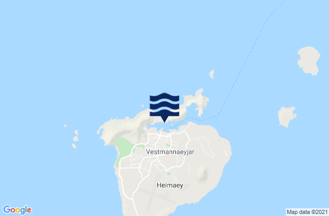 Vestmannaeyjar, Icelandの潮見表地図