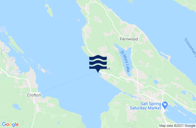 Vesuvius Bay, Canadaの潮見表地図