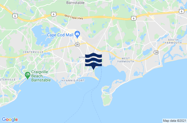 Veterans Beach, United Statesの潮見表地図