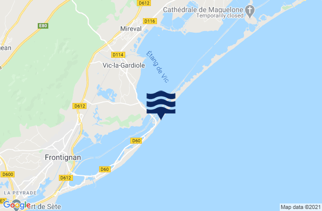 Vic-la-Gardiole, Franceの潮見表地図