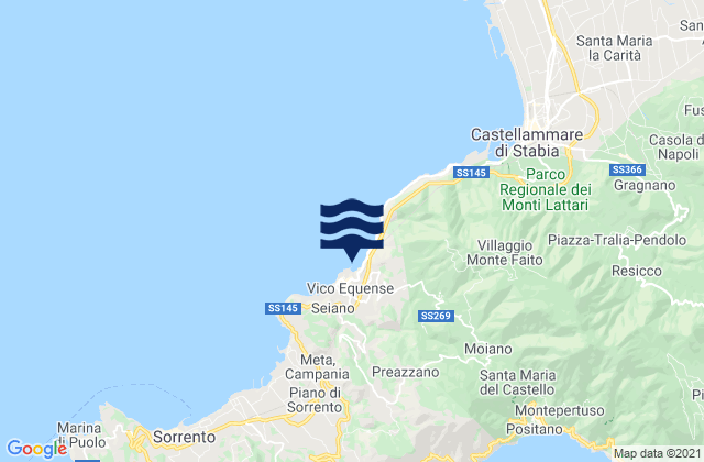 Vico Equense, Italyの潮見表地図