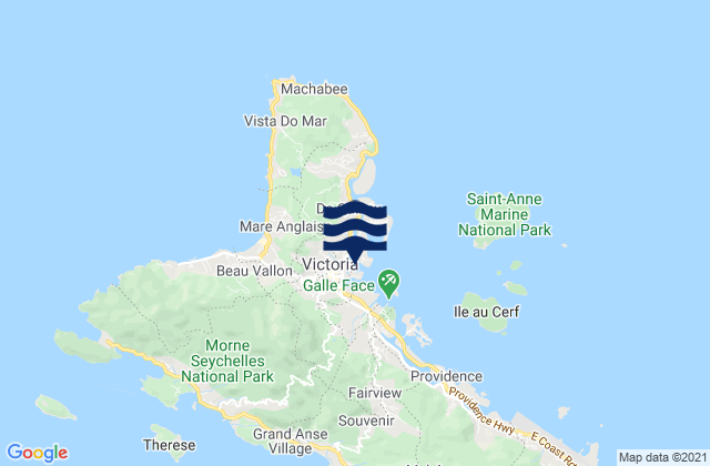 Victoria, Seychellesの潮見表地図