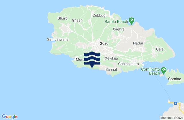 Victoria, Maltaの潮見表地図