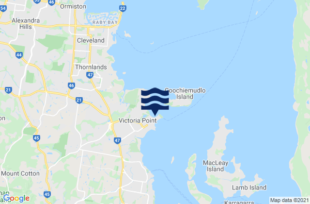 Victoria Point, Australiaの潮見表地図