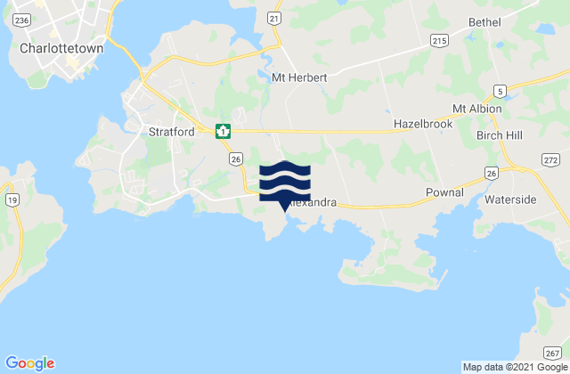 Victoria, Canadaの潮見表地図
