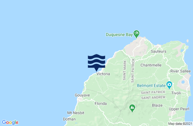 Victoria, Grenadaの潮見表地図