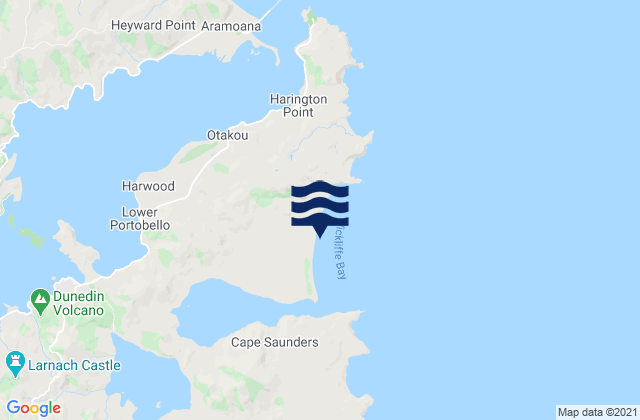 Victory Beach, New Zealandの潮見表地図