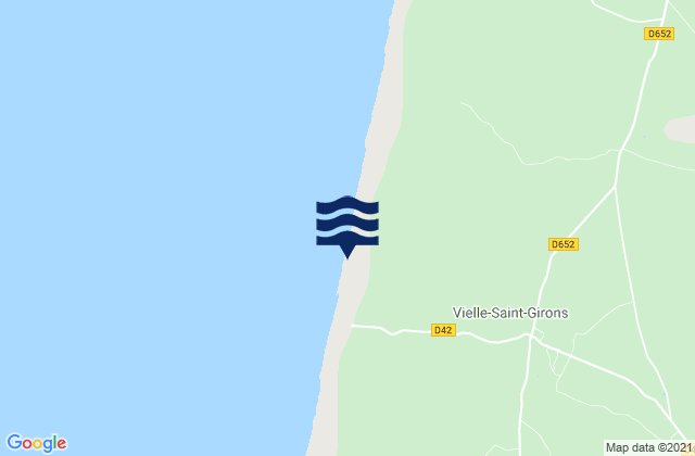 Vielle-Saint-Girons, Franceの潮見表地図