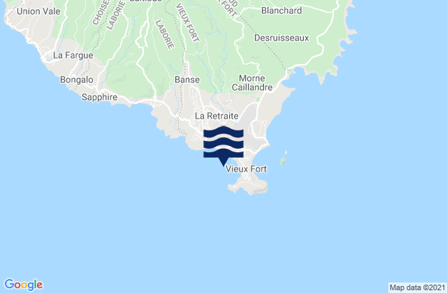Vieux Fort Bay (Saint Lucia), Martiniqueの潮見表地図