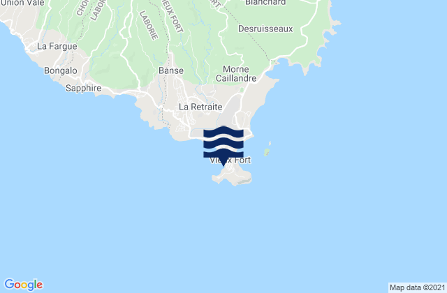 Vieux Fort, Saint Luciaの潮見表地図