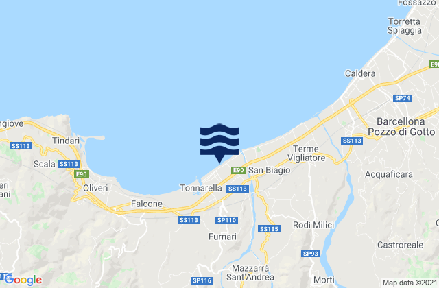 Vigliatore 2, Italyの潮見表地図