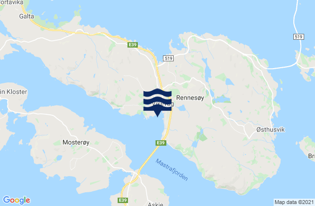 Vikevåg, Norwayの潮見表地図