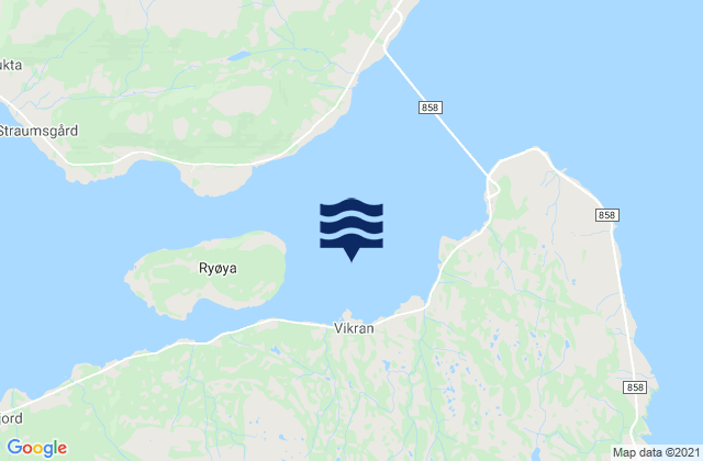 Vikran, Norwayの潮見表地図