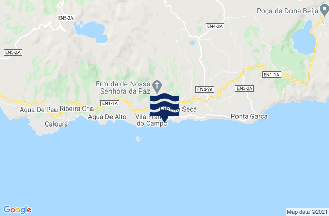 Vila Franca do Campo, Portugalの潮見表地図