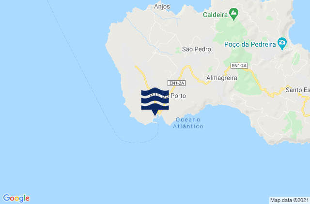 Vila do Porto Island da Santa Maria, Portugalの潮見表地図