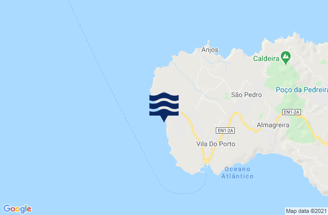 Vila do Porto, Portugalの潮見表地図