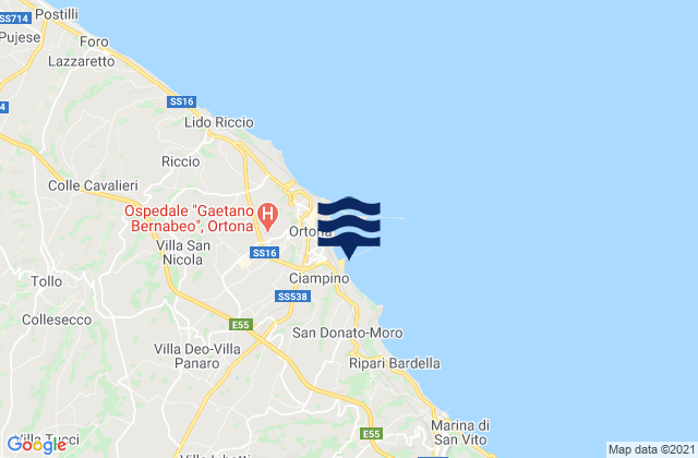Villa Caldari, Italyの潮見表地図