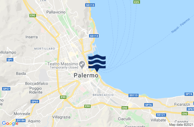 Villa Ciambra, Italyの潮見表地図
