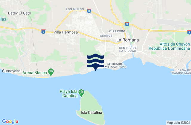 Villa Hermosa, Dominican Republicの潮見表地図