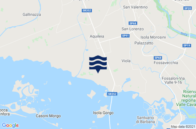 Villa Vicentina, Italyの潮見表地図