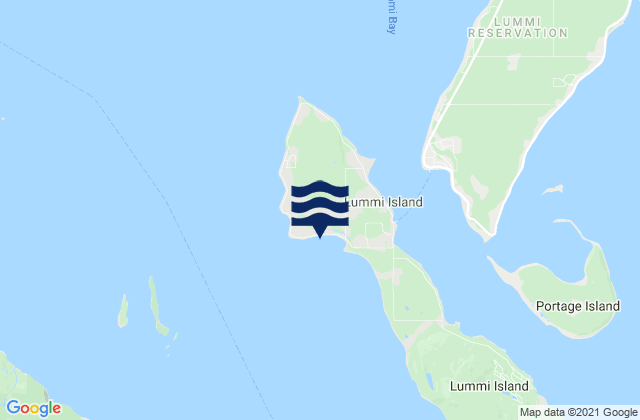 Village Point Lummi Island, United Statesの潮見表地図