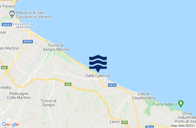 Villalfonsina, Italyの潮見表地図