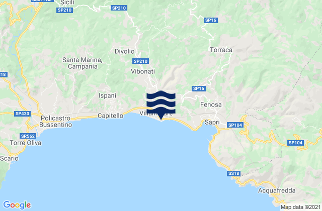 Villammare, Italyの潮見表地図