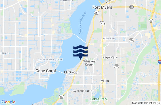Villas, United Statesの潮見表地図