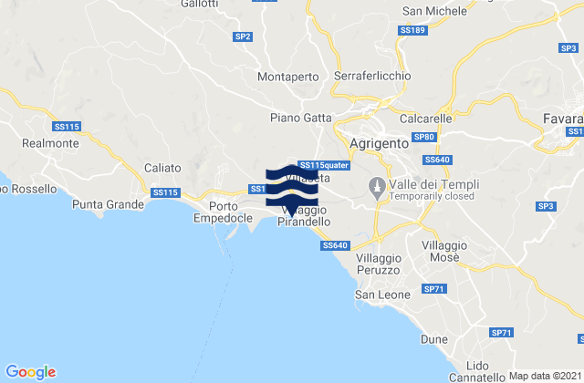 Villaseta, Italyの潮見表地図