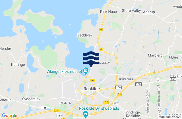 Vindinge, Denmarkの潮見表地図