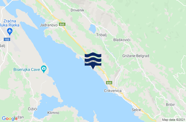 Vinodolska općina, Croatiaの潮見表地図