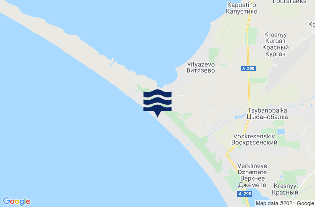 Vinogradnyy, Russiaの潮見表地図