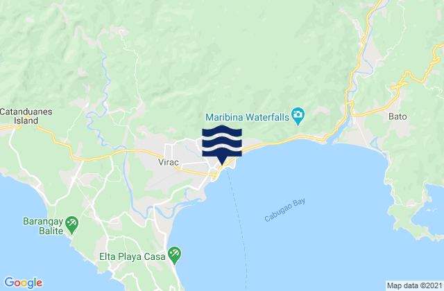 Virac (Catanduances Island), Philippinesの潮見表地図